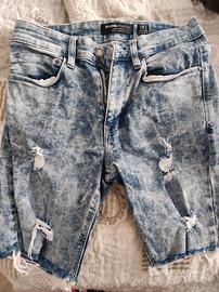 Shorts Uomo BERSHKA  Denim Super Skinny Fit Eur 38