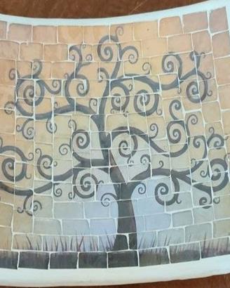svuota-tasche decorato con albero della vita