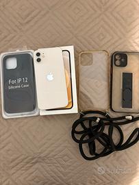 iPhone 12 Bianco 128gb- scatola originale +3 cover