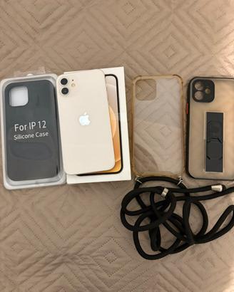 iPhone 12 Bianco 128gb- scatola originale +3 cover
