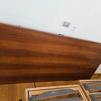 testata letto matrimoniale in noce massello