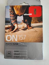 Carta fotografica Olivetti ON 157 50 fogli 10x15cm