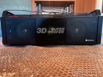Stereo Boombox Hitachi 3D8 Super Woofer Anni 80