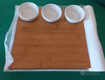 tagliere con 3 ciotoline