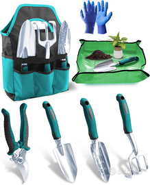 7 Pezzi Set di Attrezzi da Giardino Completo – 