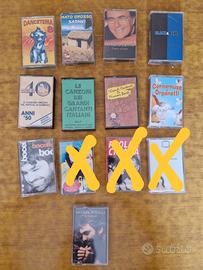 stock 12 cassette musica internazionale, italiana