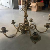 Lampadario vintage in bronzo