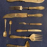 Posate portata con manico argento 800