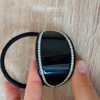 Elastico per capelli con fermaglio e brillantini