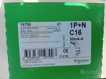 interruttore magnetotermico differenziale C16