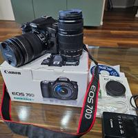 Canon EOS 70D con obiettivo 55 250