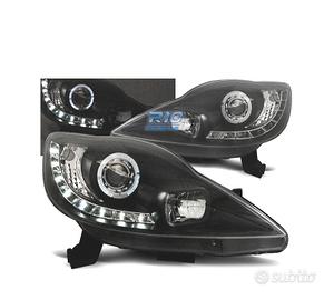 FARI PER PEUGEOT 107 05-12 LUCE DIURNA FONDO NERO