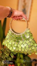 Borsa uncinetto con paillettes
