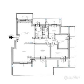 Attico+cantina 4'piano con ascensore