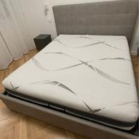 Letto contenitore matrimoniale + materasso