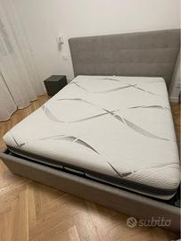 Letto contenitore matrimoniale + materasso