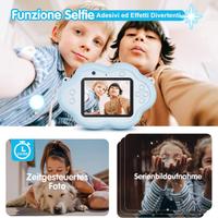 Fotocamera Bambini 40MP e 1080P Ricaricabile Scher