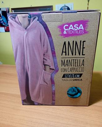 MANTELLA DONNA CON CAPPUCCIO TAGLIA UNICA NUOVA 