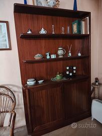 libreria in noce vintage 