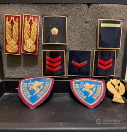 Lotto distintivi e gradi Polizia Stradale