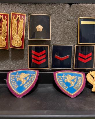 Lotto distintivi e gradi Polizia Stradale