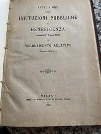 Libri antichi. Libretto originale 1891