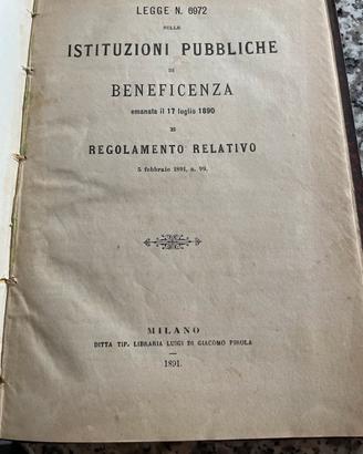 Libri antichi. Libretto originale 1891