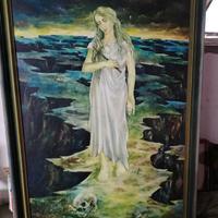 Dipinto La Martire  olio su tela con cornice