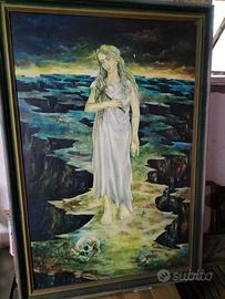 Dipinto La Martire  olio su tela con cornice