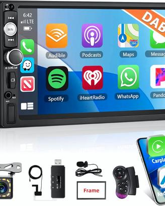 Autoradio 2 Din Universale con Radio DAB, Carplay