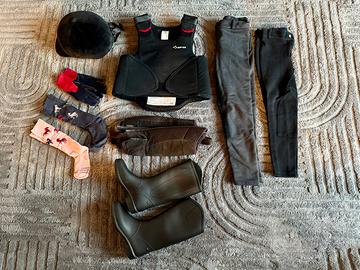 Kit equitazione bimbo 8/10 anni Decathlon completo