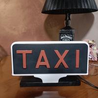 insegna taxi anni 70 a lampada da appoggio 