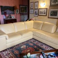 Divani & divani divano color crema in pelle