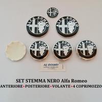 Set stemma e coprimozzo nero Giulietta 159 Giulia