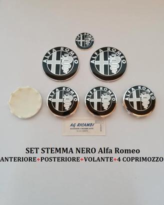 Set stemma e coprimozzo nero Giulietta 159 Giulia