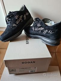 Scarpe hogan interactive camoscio nere 38 1 2 Abbigliamento e