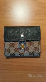 Portafogli vintage in tessuto GG canvas e pelle
