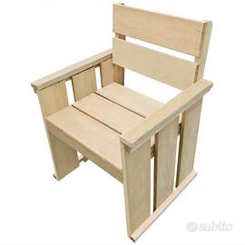 Sedia da esterno legno di pino