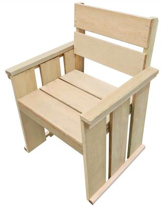 Sedia da esterno legno di pino
