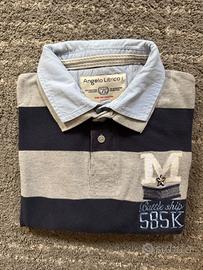 Polo Angelo Litrico uomo righe blu/grigio taglia L