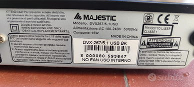 Lettore DVD Majestic con telecomando