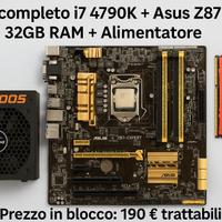 Kit i7 4790K + Asus Z87 + 32GB RAM + Alimentatore