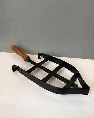 Poggia ferro da stiro stile vintage ferro e legno
