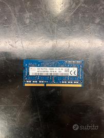 Ram Skhynix 4gb 1Rx8 PC3L 12800S SDIMM 1600MHz