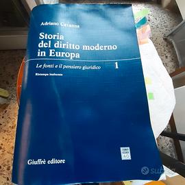 Volume Storia del diritto moderno in Europa