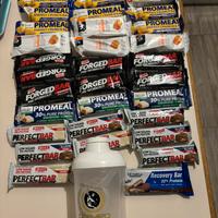 Lotto barrette proteiche + shaker