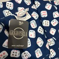 Pigiama Uomo Dadi fondo blu cotone Grigioperla tg4