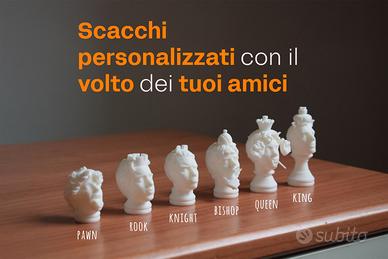 Scacchi personalizzati con il volto dei TUOI amici