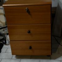 Cassettiera da scrivania con rotelle