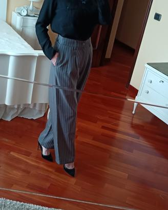 Completo camicia con pantalone gessato 